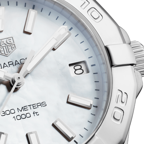 Tag Heuer Aquaracer White Mother of Pearl Dial Watch for Women - WBD1311.BA0740
