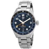 Tag Heuer Autavia Cosc GMT Automatic Blue Dial Silver Steel Strap Watch for Men - WBE511A.BA0650