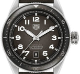 Tag Heuer Autavia Automatic Grey Dial Brown Leather Strap Watch for Men - WBE5114.FC8266