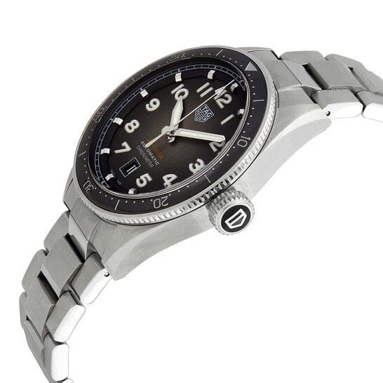 Tag Heuer Autavia Automatic Grey Dial Silver Steel Strap Watch for Men - WBE5114.EB0173