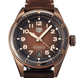 Tag Heuer Autavia Brown Dial Brown Leather Strap Watch for Men - WBE5191.FC8276