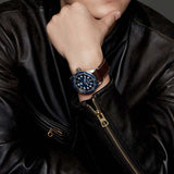 Tag Heuer Autavia Calibre 5 Automatic Blue Dial Brown Leather Strap Watch for Men - WBE5116.FC8266
