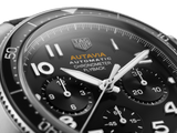 Tag Heuer Autavia Chronometer Flyback Automatic Chronograph Black Dial Black Leather Strap Watch for Men - CBE511A.FC8279
