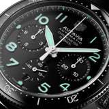 Tag Heuer Autavia Chronometer Flyback Chronograph Black Dial Black Leather Strap Watch for Men - CBE511C.FC8280