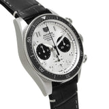 Tag Heuer Autavia Chronometer Flyback Chronograph Silver Dial Black Leather Strap Watch for Men - CBE511B.FC8279