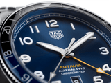 Tag Heuer Autavia Cosc GMT Automatic Blue Dial Silver Steel Strap Watch for Men - WBE511A.BA0650