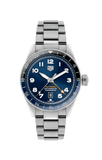 Tag Heuer Autavia Cosc GMT Automatic Blue Dial Silver Steel Strap Watch for Men - WBE511A.BA0650