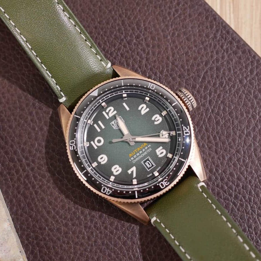 Tag Heuer Autavia Olive Green Dial Watch for Men - WBE5190.FC8268
