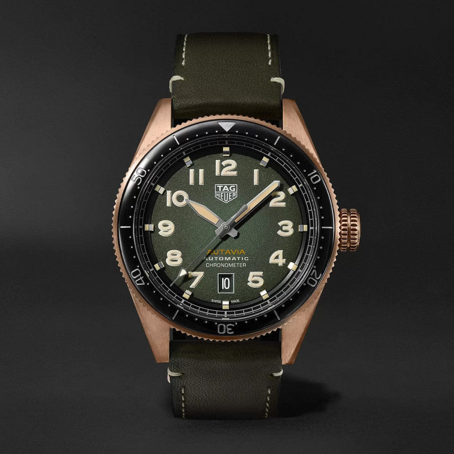 Tag Heuer Autavia Olive Green Dial Watch for Men - WBE5190.FC8268