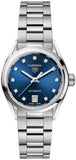 Tag Heuer Carrera Diamonds Blue Dial Silver Steel Strap Watch for Women - WBN2413.BA0621