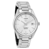 Tag Heuer Carrera Automatic Caliber 5 White Dial Silver Steel Strap Watch for Men - WAR211B.BA0782