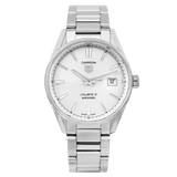 Tag Heuer Carrera Automatic Caliber 5 White Dial Silver Steel Strap Watch for Men - WAR211B.BA0782