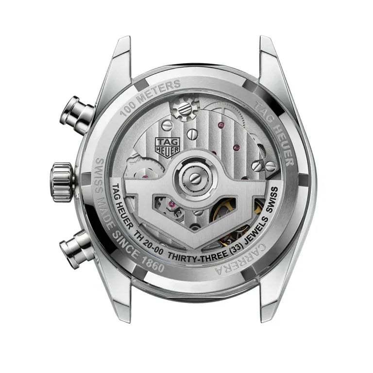 Tag Heuer Carrera Automatic Chronograph Black Dial Black Leather Strap Watch for Men - CBS2210.FC6534