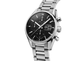 Tag Heuer Carrera Automatic Chronograph Black Dial Silver Steel Strap Watch for Men - CBK2110.BA0715