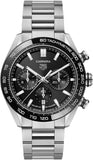 Tag Heuer Carrera Automatic Chronograph Black Dial Silver Steel Strap Watch for Men - CBN2A1B.BA0643