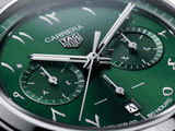Tag Heuer Carrera Automatic Chronograph Limited Edition Green Dial Silver Steel Strap Watch for Men - CBN2014.EB0240