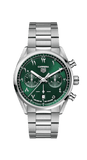 Tag Heuer Carrera Automatic Chronograph Limited Edition Green Dial Silver Steel Strap Watch for Men - CBN2014.EB0240