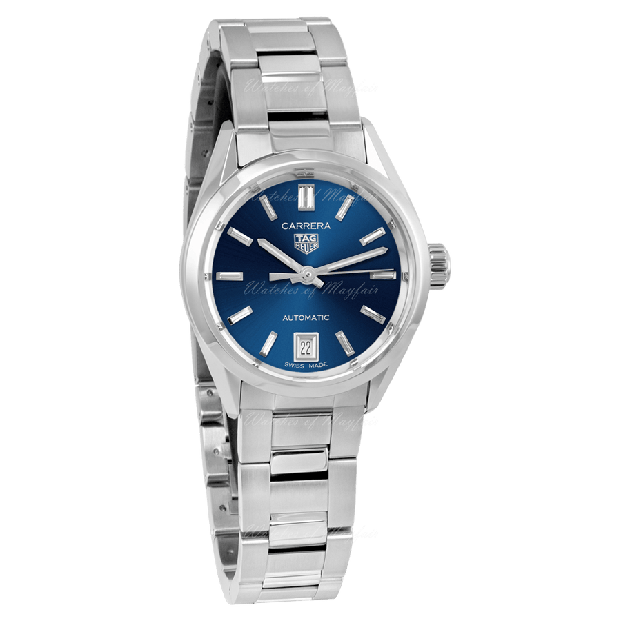 Tag Heuer Carrera Blue Dial Silver Steel Strap Watch for Women - WBN2411.BA0621