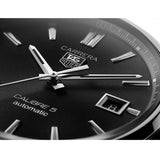 Tag Heuer Carrera Automatic Black Dial Silver Steel Strap Watch for Men - WAR211A.BA0782