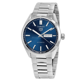 Tag Heuer Carrera Day Date Blue Dial Silver Steel Strap Watch for Women - WBN2012.BA0640