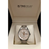 Tag Heuer Carrera Calibre 5 White Dial Silver Steel Strap Watch for Men - WAR201D.BA0723