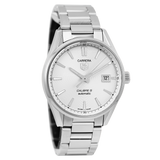 Tag Heuer Carrera Automatic Caliber 5 White Dial Silver Steel Strap Watch for Men - WAR211B.BA0782