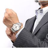 Tag Heuer Carrera Calibre 5 White Dial Silver Steel Strap Watch for Men - WAR201D.BA0723