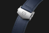 Tag Heuer Carrera Chronograph Blue Dial Blue Leather Strap Watch for Men - CBN201D.FC6543