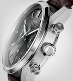 Tag Heuer Carrera Chronograph Grey Dial Brown Leather Strap Watch for Men - CBN2012.FC6483