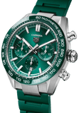 Tag Heuer Carrera Chronograph 44mm Green Dial Green Steel Strap Watch for Men - CBN2A1N.FT6238