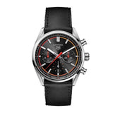 Tag Heuer Carrera Chronograph Black Dial Black Leather Strap Watch for Men - CBN201C.FC6542