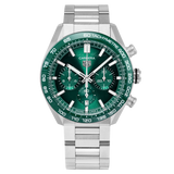 Tag Heuer Carrera Chronograph 44mm Green Dial Silver Steel Strap Watch for Men - CBN2A1N.BA0643