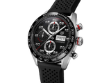 Tag Heuer Carrera Chronograph Black Dial Black Rubber Strap Watch for Men - CBN2A1AA.FT6228