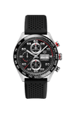 Tag Heuer Carrera Chronograph Black Dial Black Rubber Strap Watch for Men - CBN2A1AA.FT6228