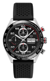 Tag Heuer Carrera Chronograph Black Dial Black Rubber Strap Watch for Men - CBN2A1AA.FT6228