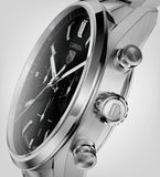 Tag Heuer Carrera Chronograph Black Dial Silver Steel Strap Watch for Men - CBN2010.BA0642