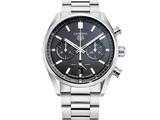 Tag Heuer Carrera Chronograph Black Dial Silver Steel Strap Watch for Men - CBN2010.BA0642