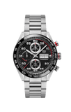 Tag Heuer Carrera Chronograph Black Dial Silver Steel Strap Watch for Men - CBN2A1AA.BA0643