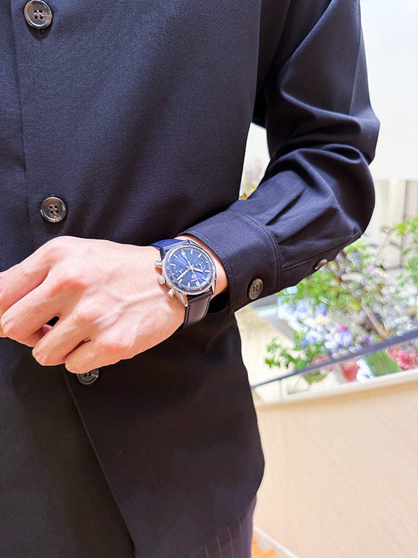 Tag Heuer Carrera Chronograph Blue Dial Blue Leather Strap Watch for Men - CBS2212.FC6535