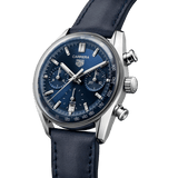 Tag Heuer Carrera Chronograph Blue Dial Blue Leather Strap Watch for Men - CBS2212.FC6535