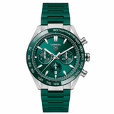 Tag Heuer Carrera Chronograph 44mm Green Dial Green Steel Strap Watch for Men - CBN2A1N.FT6238