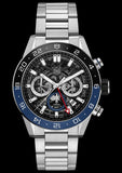 Tag Heuer Carrera Chronograph Blue Dial Silver Steel Strap Watch for Men - CBG2A1Z.BA0658