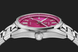 Tag Heuer Carrera Date Automatic 18K Pink Dial Silver Steel Strap Watch for Women - WBN2313.BA0001