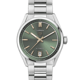Tag Heuer Carrera Date Automatic 18K Green Dial Silver Steel Strap Watch for Women - WBN2312.BA0001