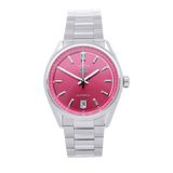 Tag Heuer Carrera Date Automatic 18K Pink Dial Silver Steel Strap Watch for Women - WBN2313.BA0001