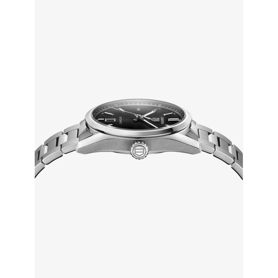Tag Heuer Carrera Date Black Dial Silver Steel Strap Watch for Men - WBN2110.BA0639