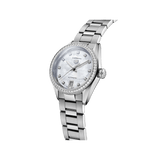 Tag Heuer Carrera Date Diamonds Mother of Pearl Dial Silver Steel Strap Watch for Women - WBN2414.BA0621