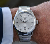Tag Heuer Carrera Date Silver Dial Silver Steel Strap Watch for Women - WBN2111.BA0639
