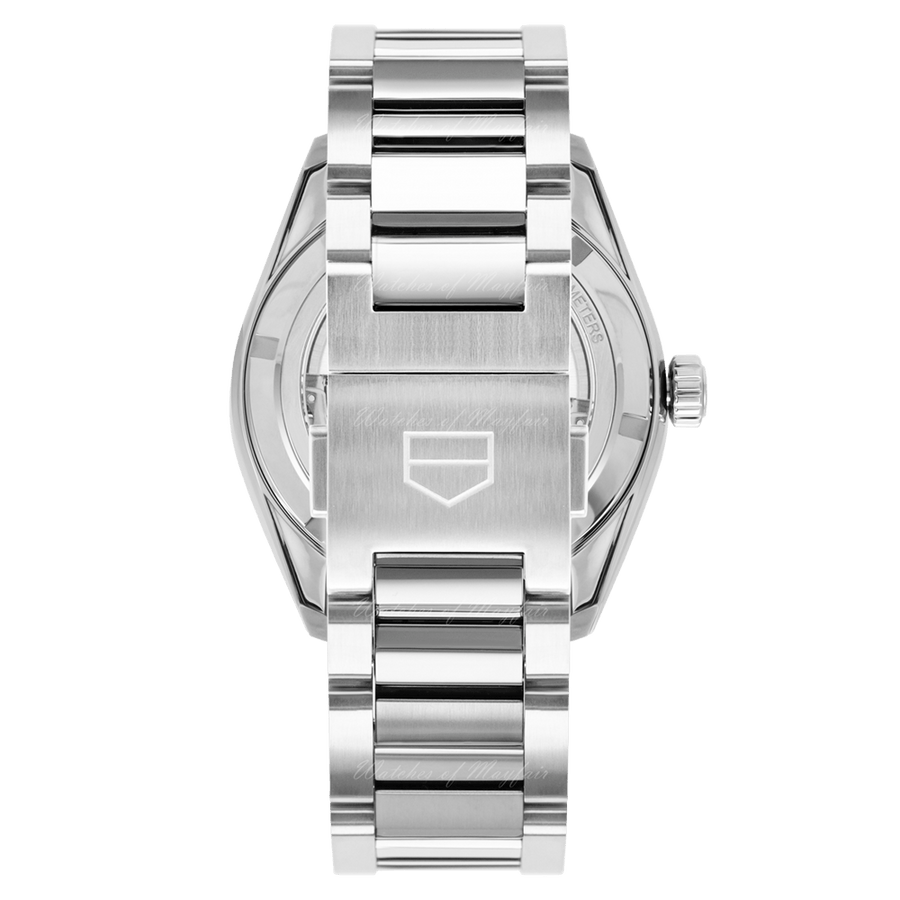 Tag Heuer Carrera Day Date Automatic Black Dial Silver Steel Strap Watch for Men - WBN2010.BA0640
