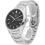 Tag Heuer Carrera Day Date Automatic Black Dial Silver Steel Strap Watch for Men - WBN2010.BA0640